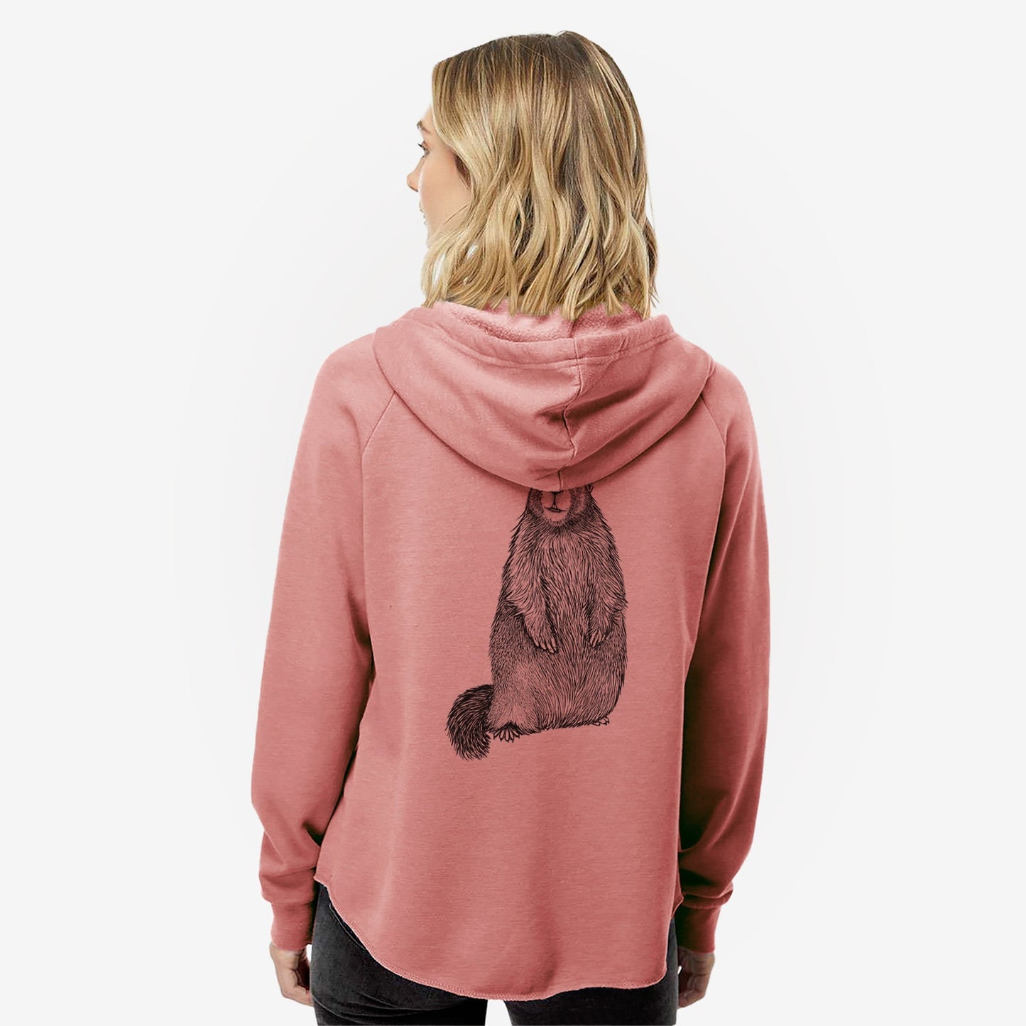 Yellow-bellied Marmot - Marmota flaviventris - Women's Cali Wave Zip-Up Sweatshirt