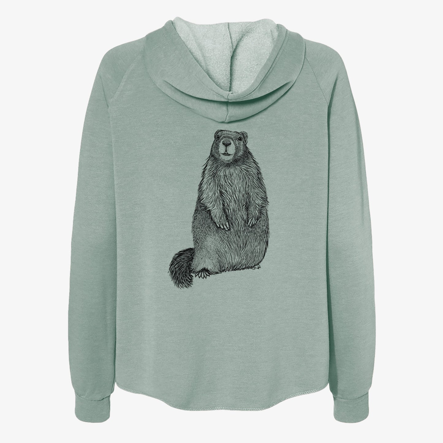 Yellow-bellied Marmot - Marmota flaviventris - Women's Cali Wave Zip-Up Sweatshirt