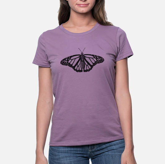 Danaus plexippus - Monarch Butterfly - Women's Crewneck - Made in USA - 100% Organic Cotton