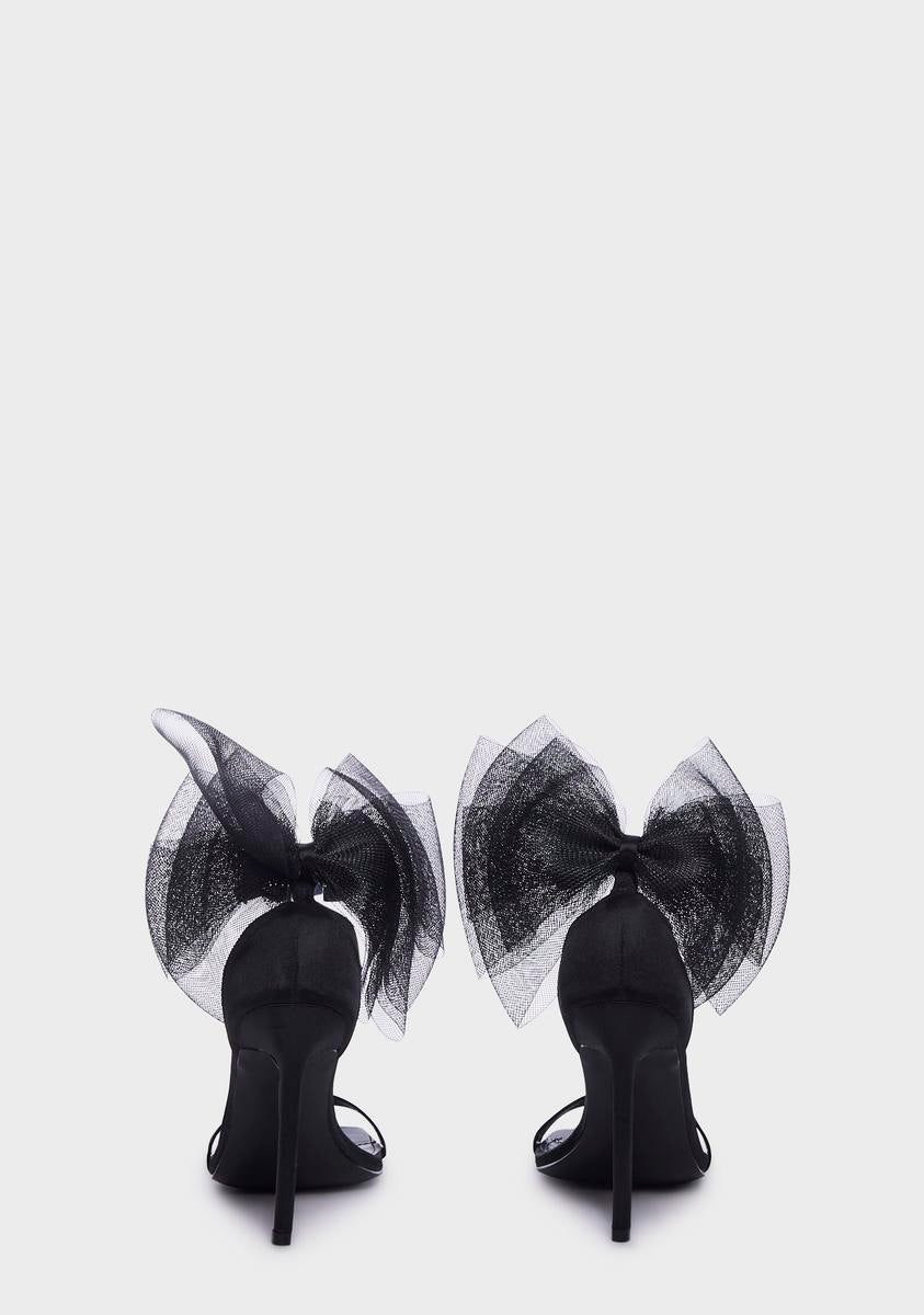 Wide Fit Candi Bow Heels - Black