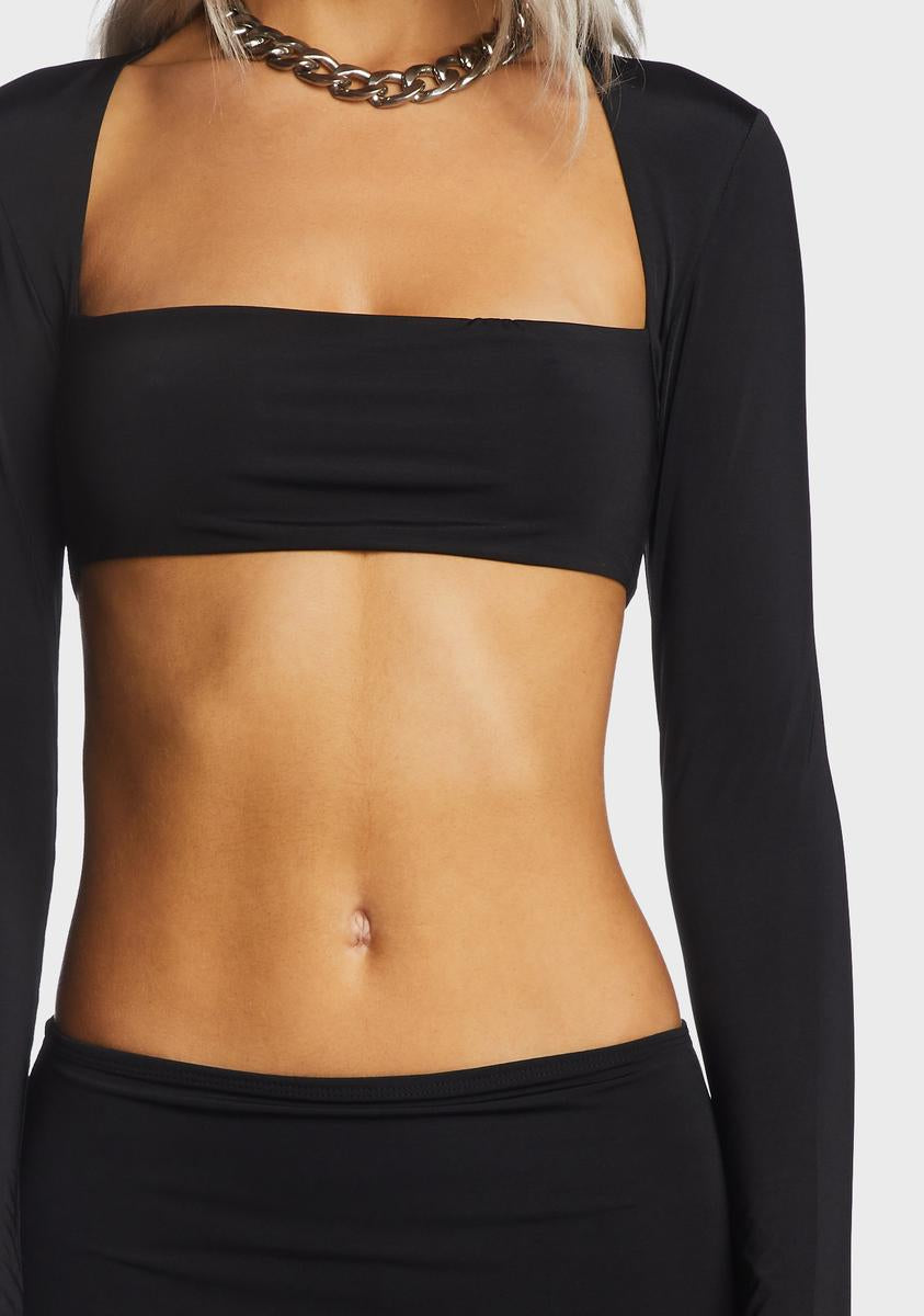 Square Neck Crop Top And Maxi Skirt Set