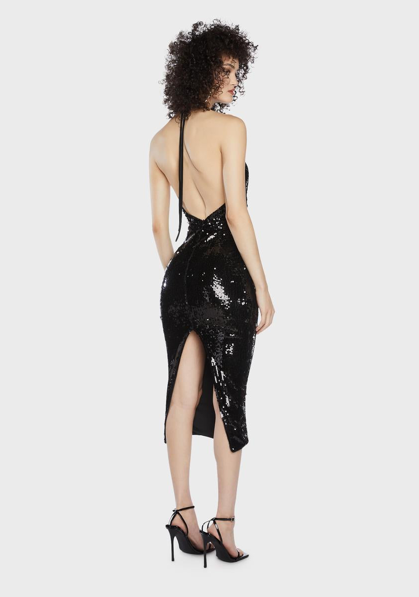 Speakeasy Romance Sequin Maxi Dress