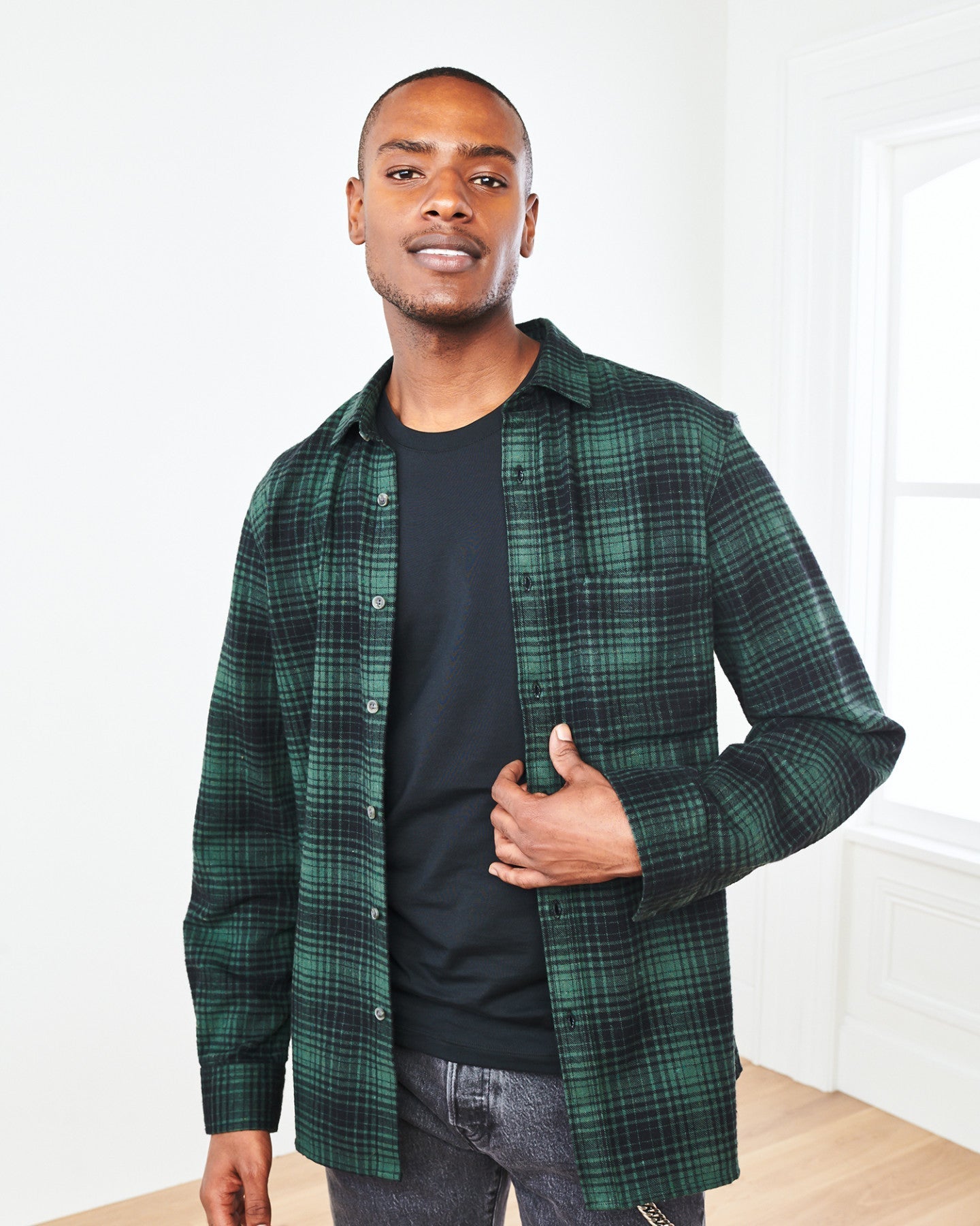 Soft Brushed Plaid Flannel Shirt