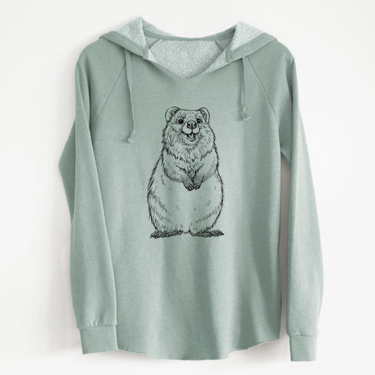 Quokkas - Setonix brachyurus - Cali Wave Hooded Sweatshirt