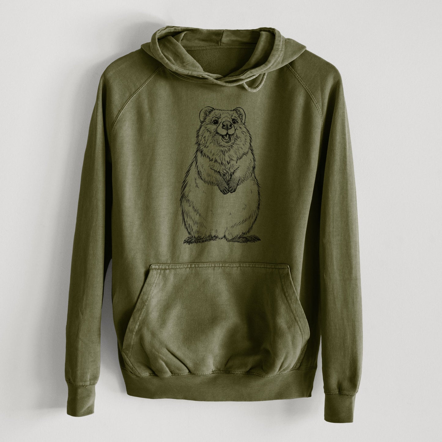 Quokkas - Setonix brachyurus  - Mid-Weight Unisex Vintage 100% Cotton Hoodie