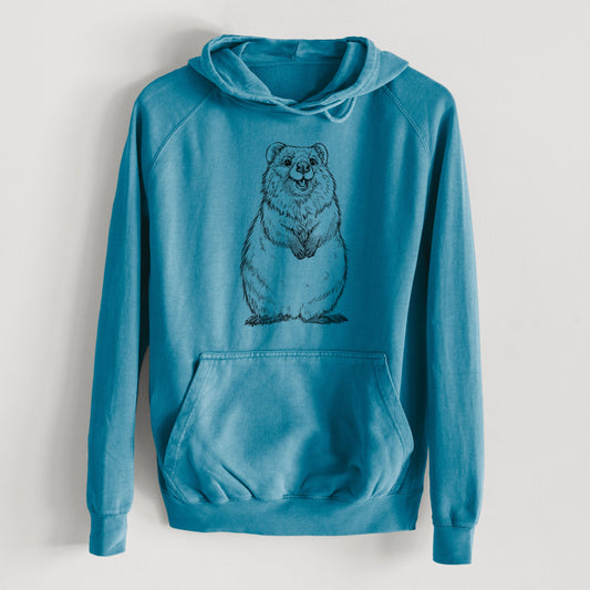 Quokkas - Setonix brachyurus  - Mid-Weight Unisex Vintage 100% Cotton Hoodie