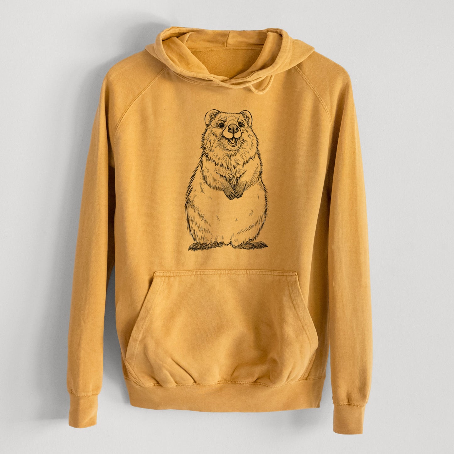 Quokkas - Setonix brachyurus  - Mid-Weight Unisex Vintage 100% Cotton Hoodie
