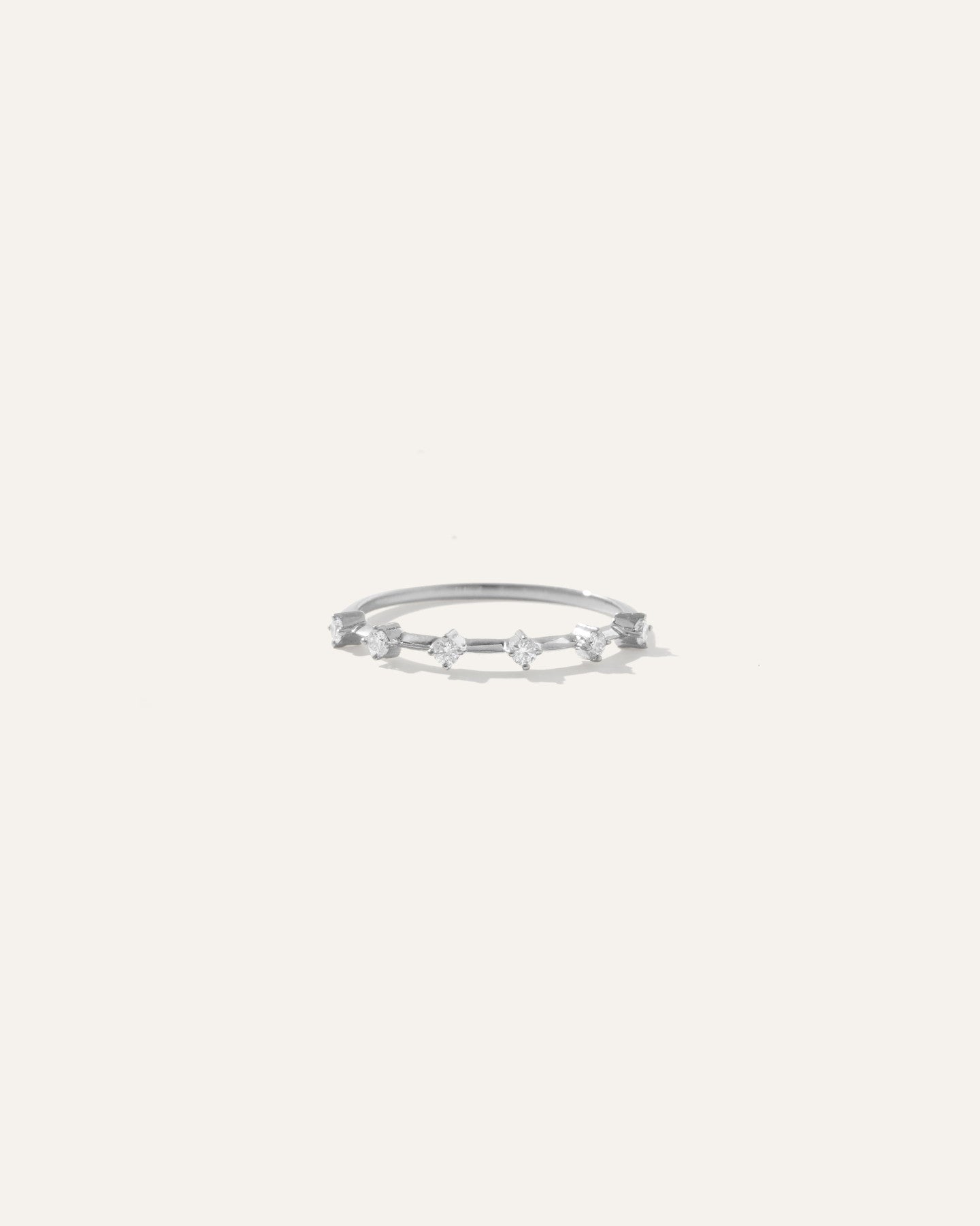 14k Gold Diamond Station Band