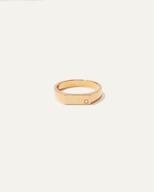 Bold Asymmetrical Pave Diamond Ring