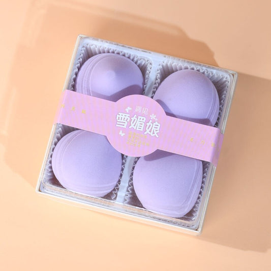 4Pcs Soft Peach Makeup Egg Puff Sponge