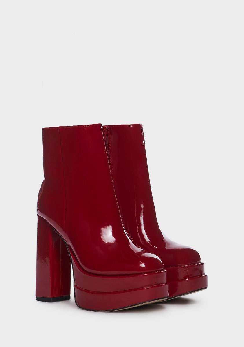 Wine Say Too Much Platform Boots