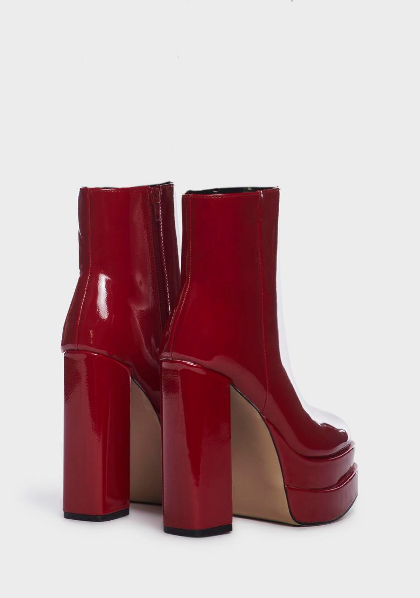 Wine Say Too Much Platform Boots