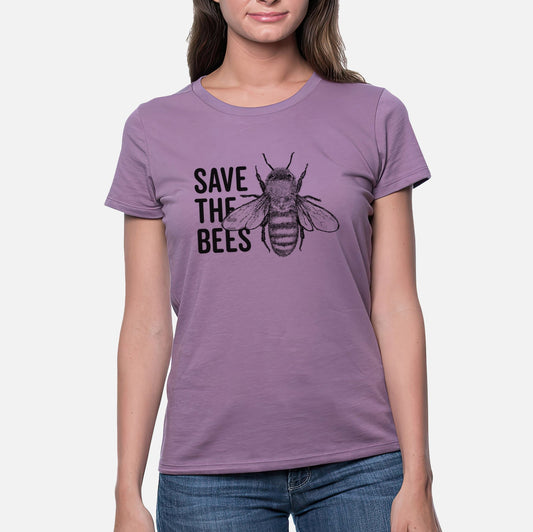Save the Bees - Women's Crewneck - Made in USA - 100% Organic Cotton
