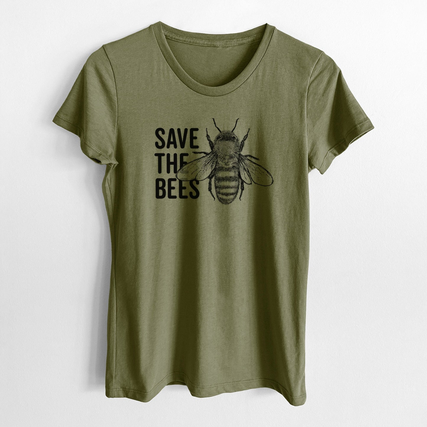 Save the Bees - Women's Crewneck - Made in USA - 100% Organic Cotton