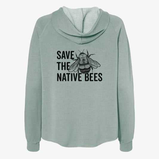 Save the Native Bees - Women's Cali Wave Zip-Up Sweatshirt