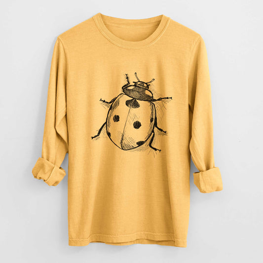 Coccinella septempunctata - Seven-spot Ladybird Ladybug - Heavyweight 100% Cotton Long Sleeve