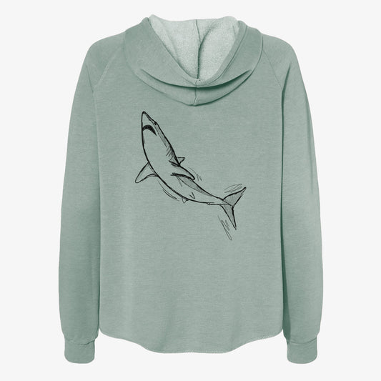 Shortfin Mako Shark - Women's Cali Wave Zip-Up Sweatshirt