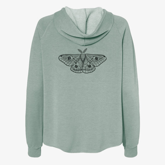 Saturnia pavonia - Small Emperor Moth - Women's Cali Wave Zip-Up Sweatshirt