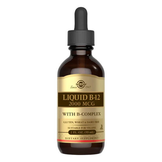 Solgar Sublingual Liquid B-12 2000 mcg with B-Complex - 2 fl oz