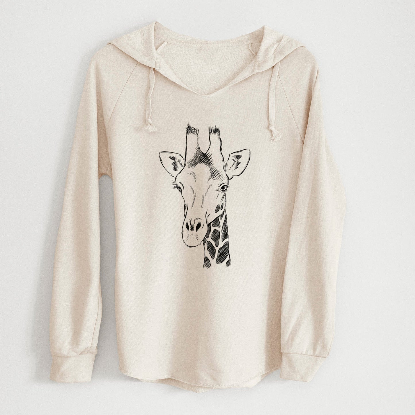 Southern Giraffe - Giraffa giraffa - Cali Wave Hooded Sweatshirt