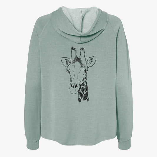 Southern Giraffe - Giraffa giraffa - Women's Cali Wave Zip-Up Sweatshirt
