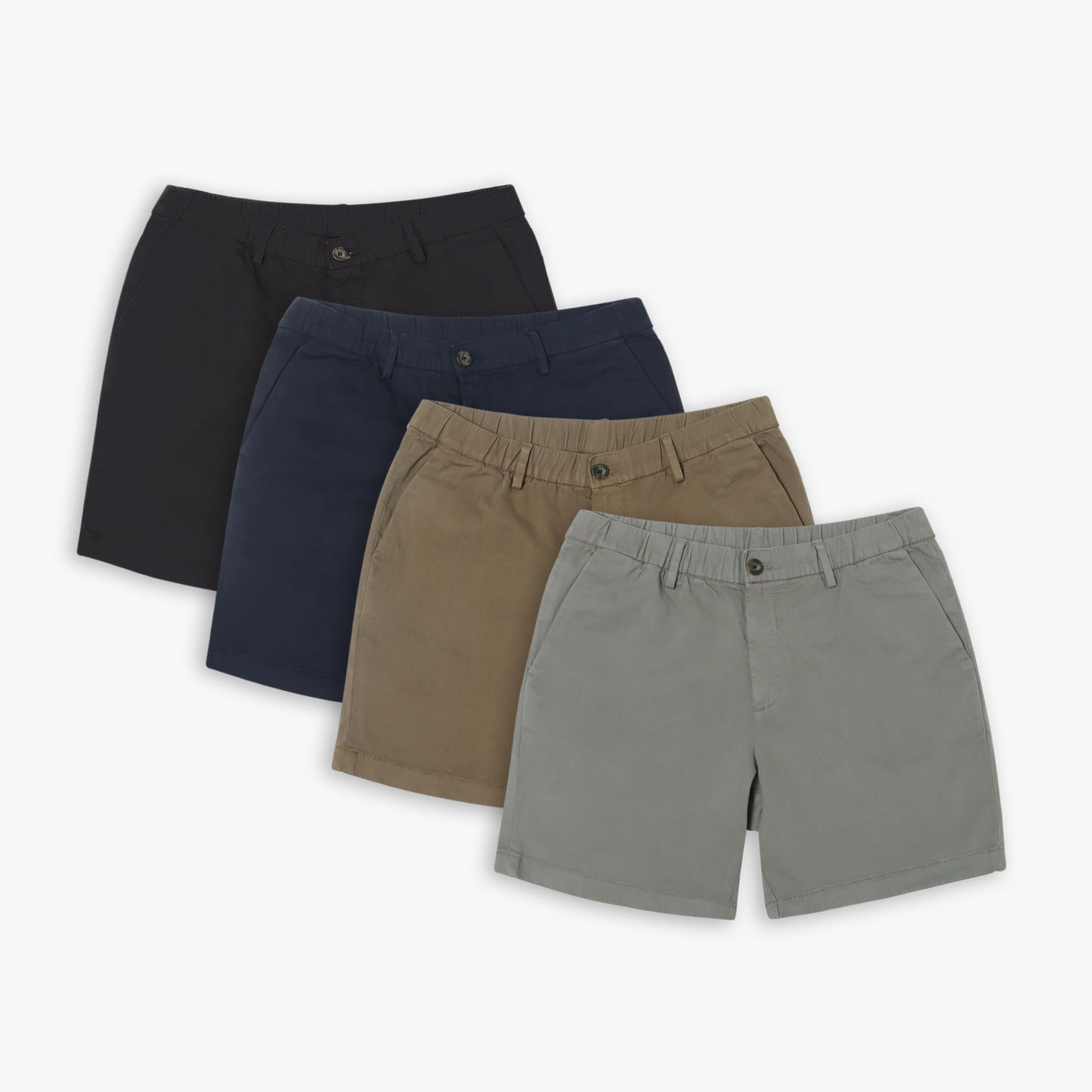 Stretch Chino Short 7" Grey, Desert, Navy and Black