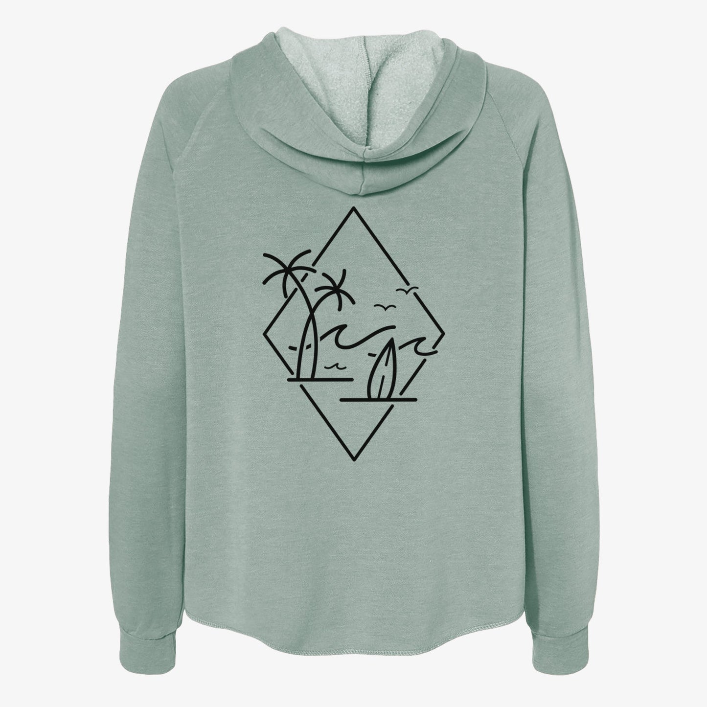 Summer Surf Diamond - Women's Cali Wave Zip-Up Sweatshirt