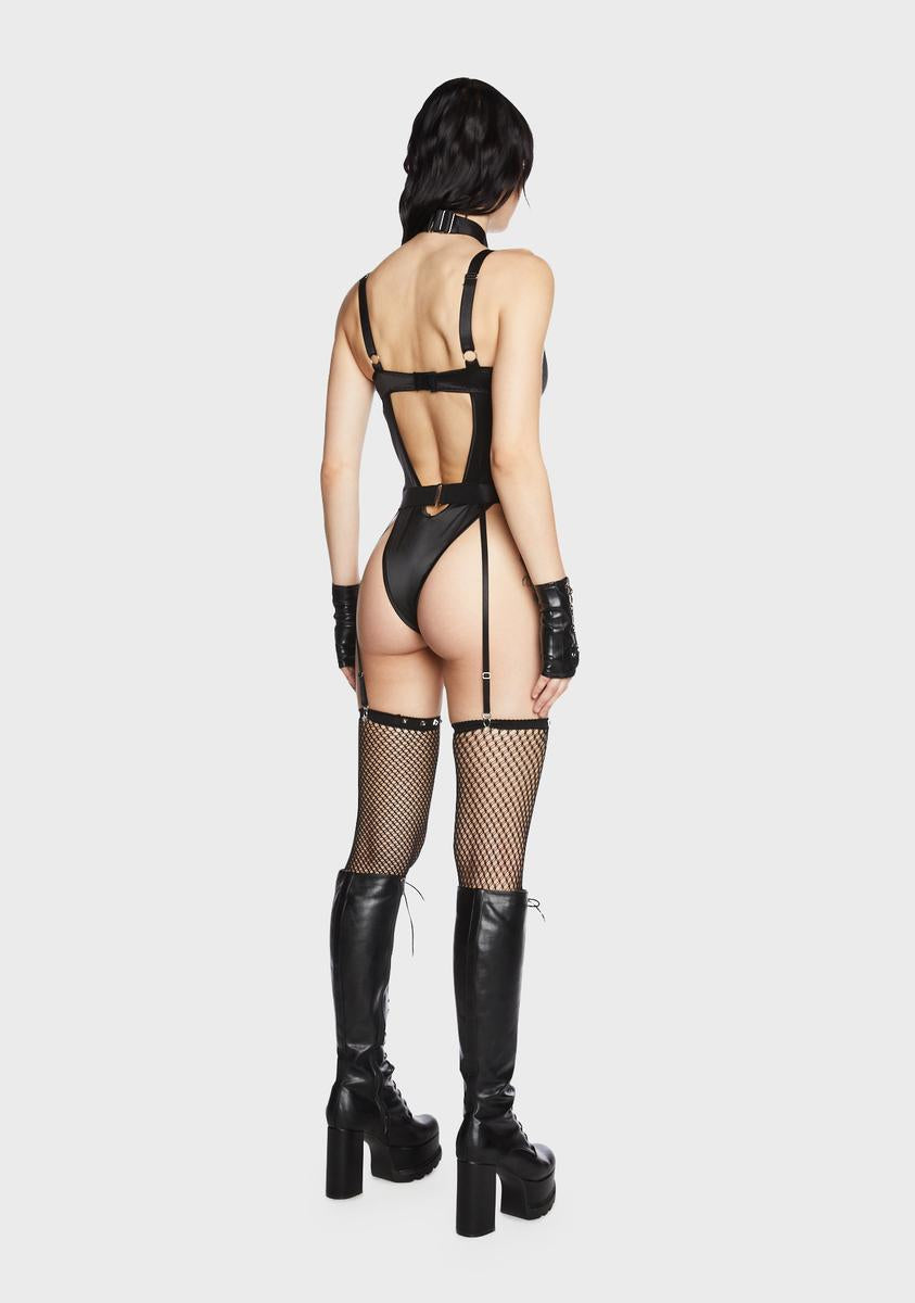 Black Love On Lock Teddy Set