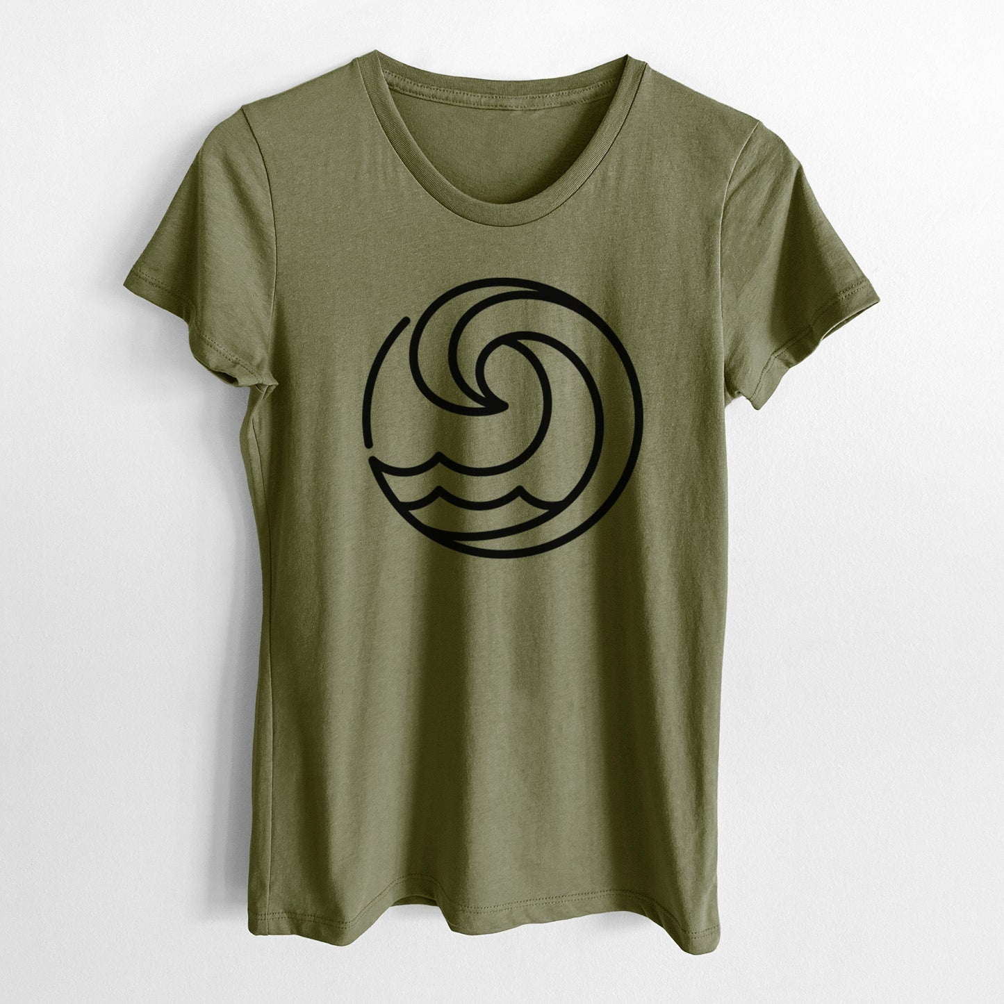 Tidal Wave Circle - Women's Crewneck - Made in USA - 100% Organic Cotton