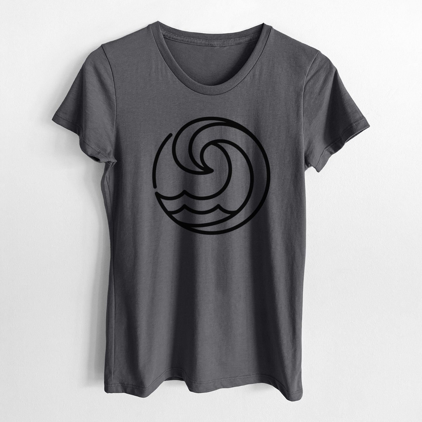 Tidal Wave Circle - Women's Crewneck - Made in USA - 100% Organic Cotton
