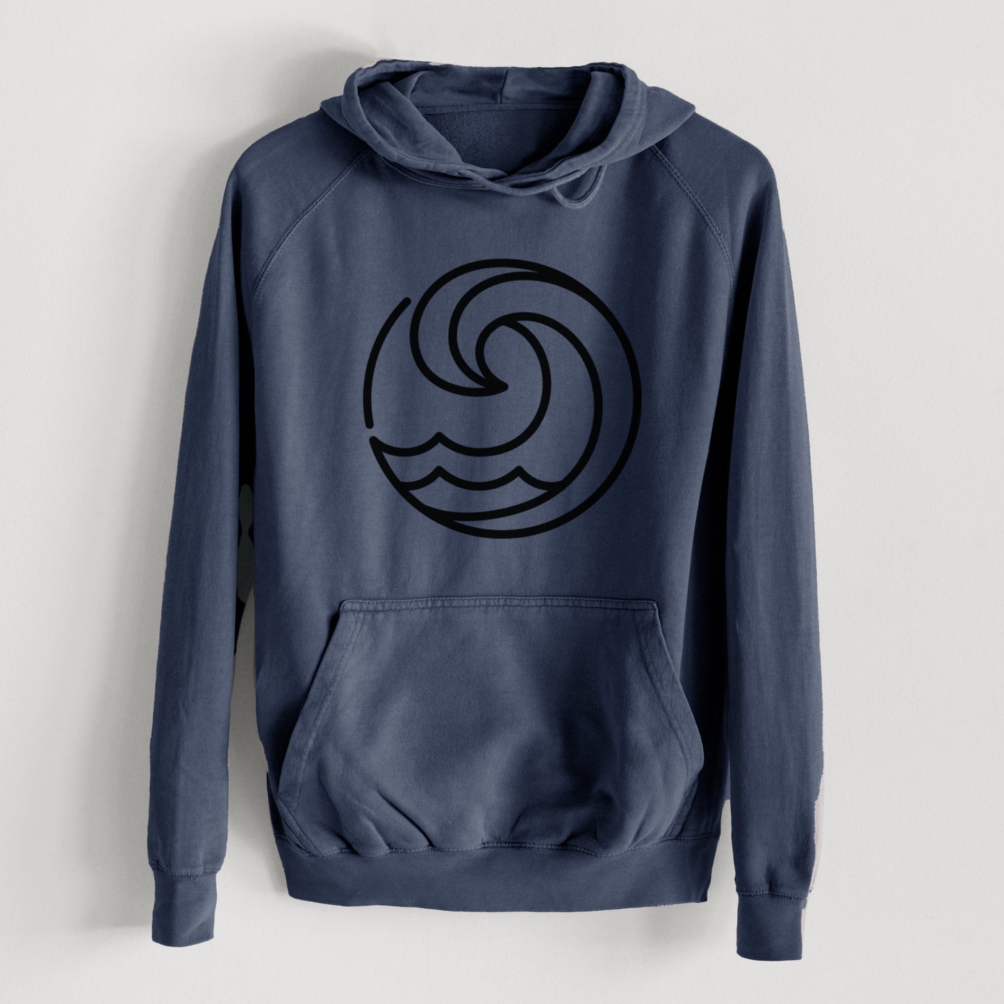 Tidal Wave Circle  - Mid-Weight Unisex Vintage 100% Cotton Hoodie