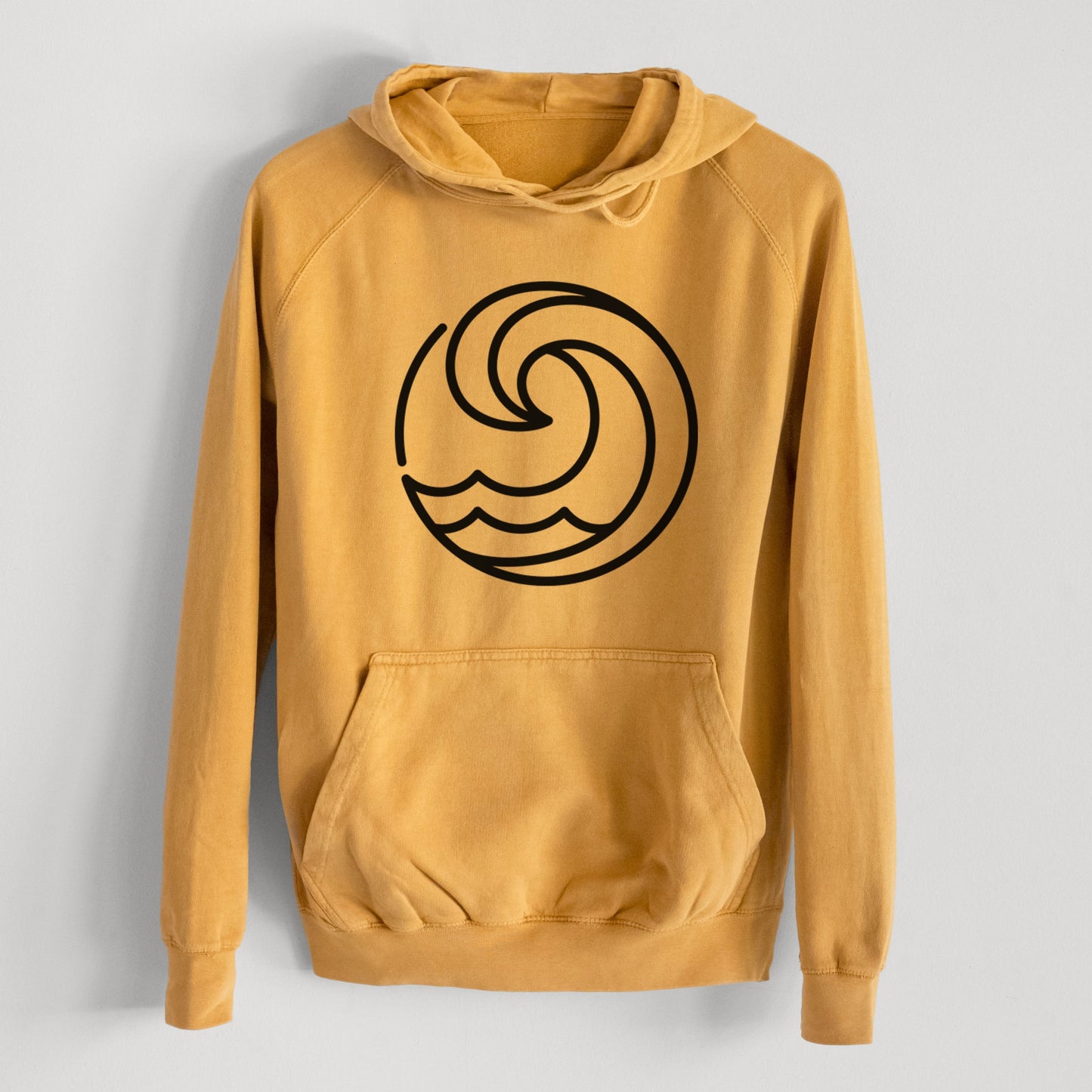 Tidal Wave Circle  - Mid-Weight Unisex Vintage 100% Cotton Hoodie