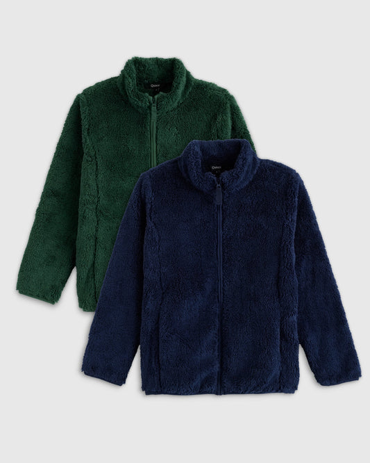 Recycled Sherpa Fleece Jacket 2-Pack