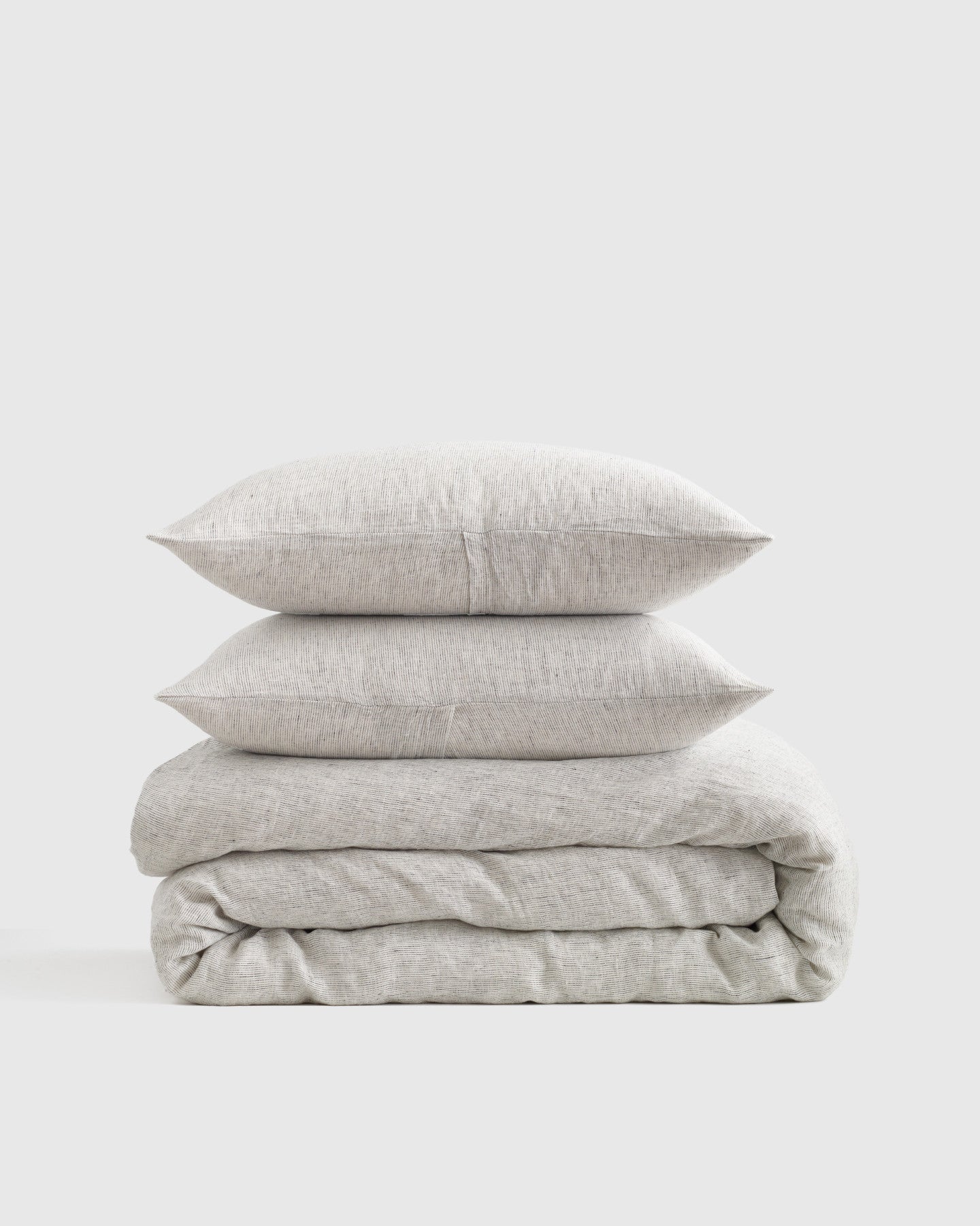 European Linen Stripe Duvet Cover Set