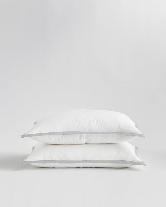 Classic Organic Percale Border Sham Set