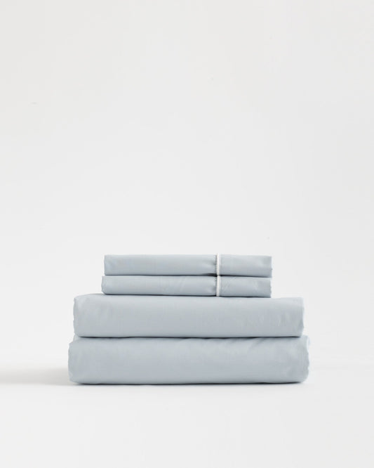 Classic Organic Percale Piped Sheet Set