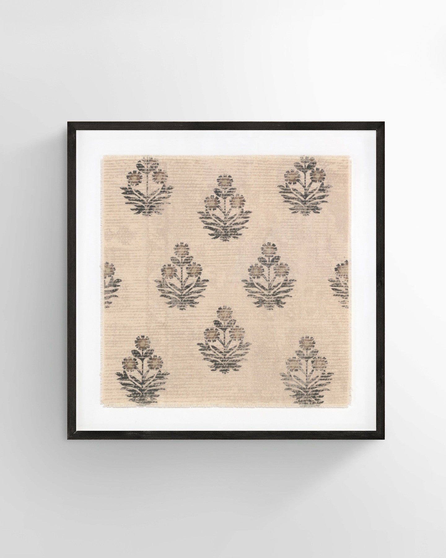 Floral Damask Linen Wall Art