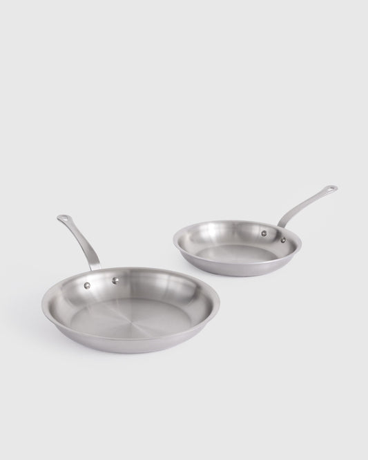 5-Ply Stainless Steel Cookware Frying Pan Set