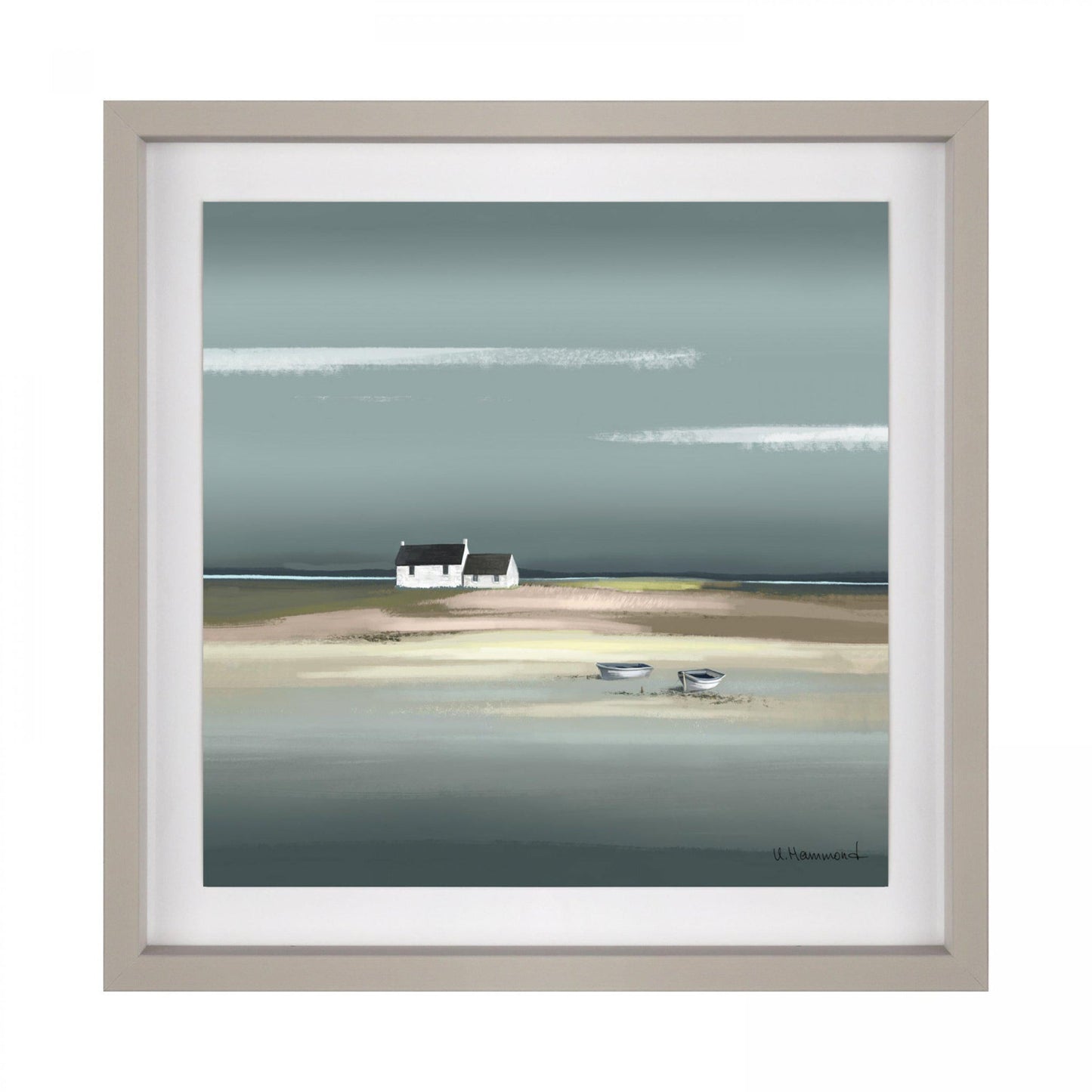 Azure Ulyana Hammond Framed Print & Mount 38 x 38cm