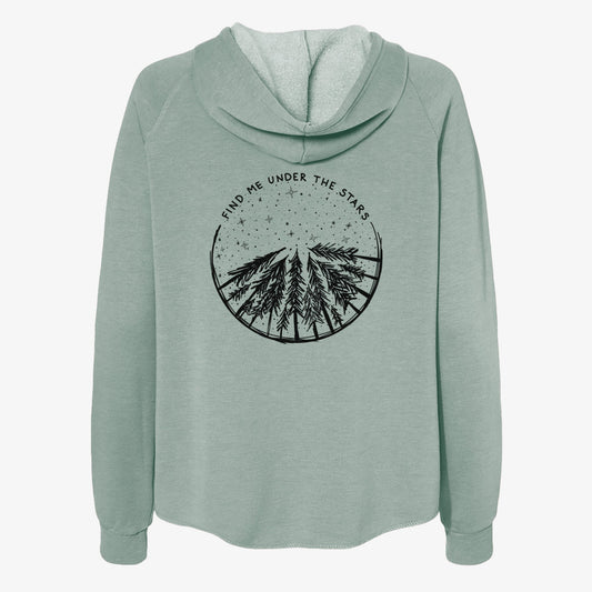 Find Me Under the Stars - Women's Cali Wave Zip-Up Sweatshirt