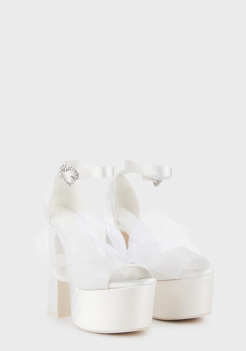 Blanc Moonlight Moment Platform Heels