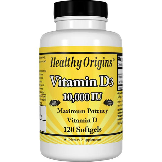 Vitamin D-3 10,000 IU (Lanolin) 120 Softgels