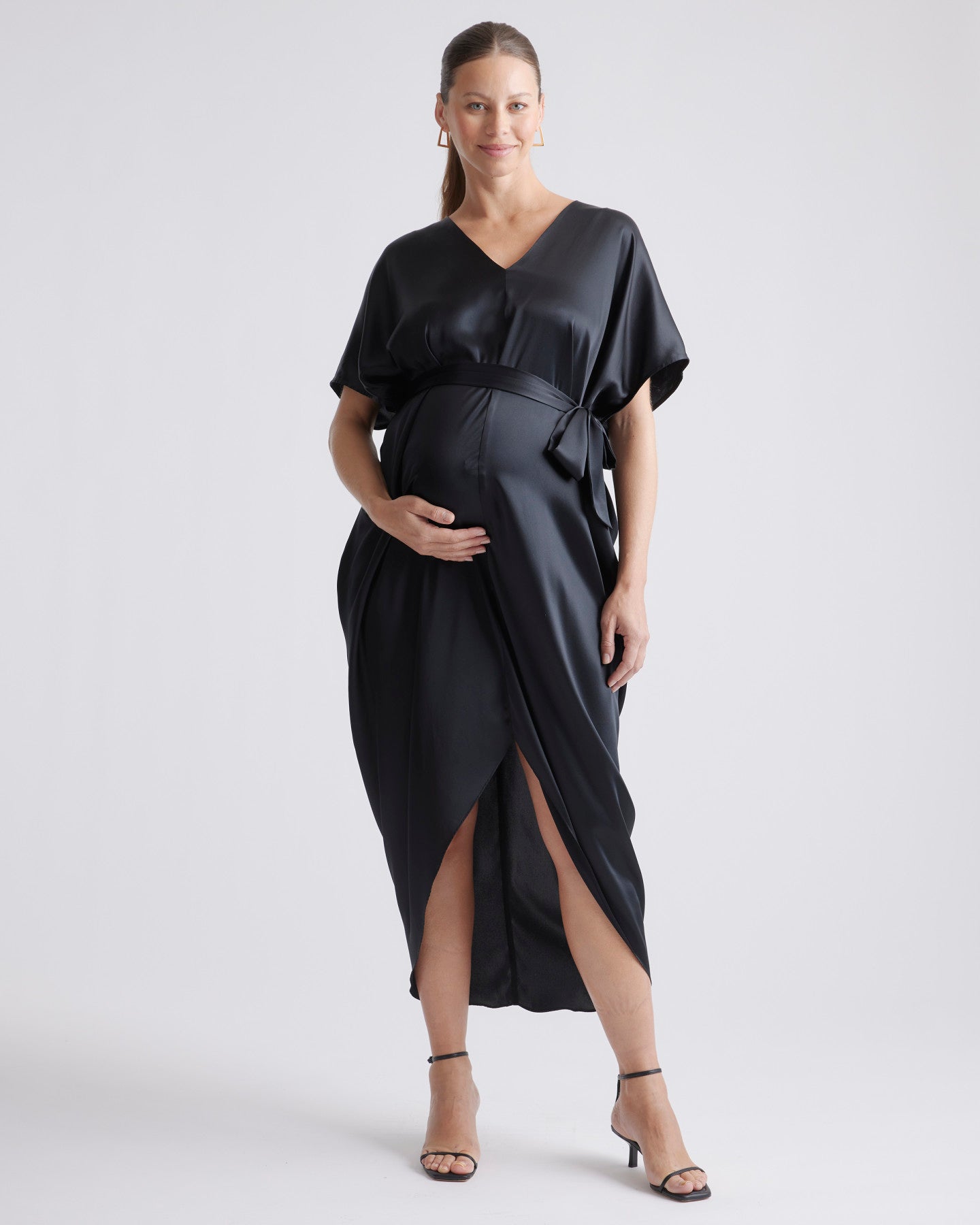 100% Washable Silk Maternity Dress