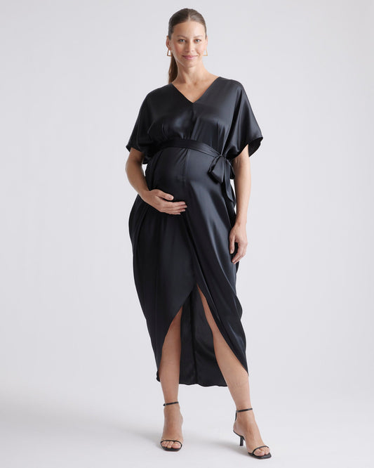 100% Washable Silk Maternity Dress