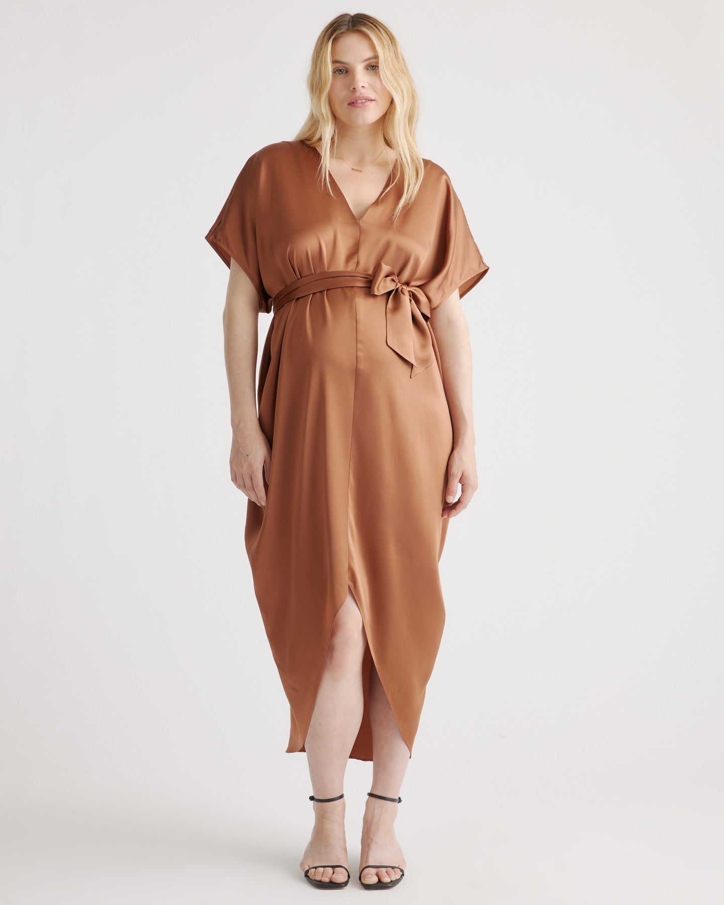 100% Washable Silk Maternity Dress