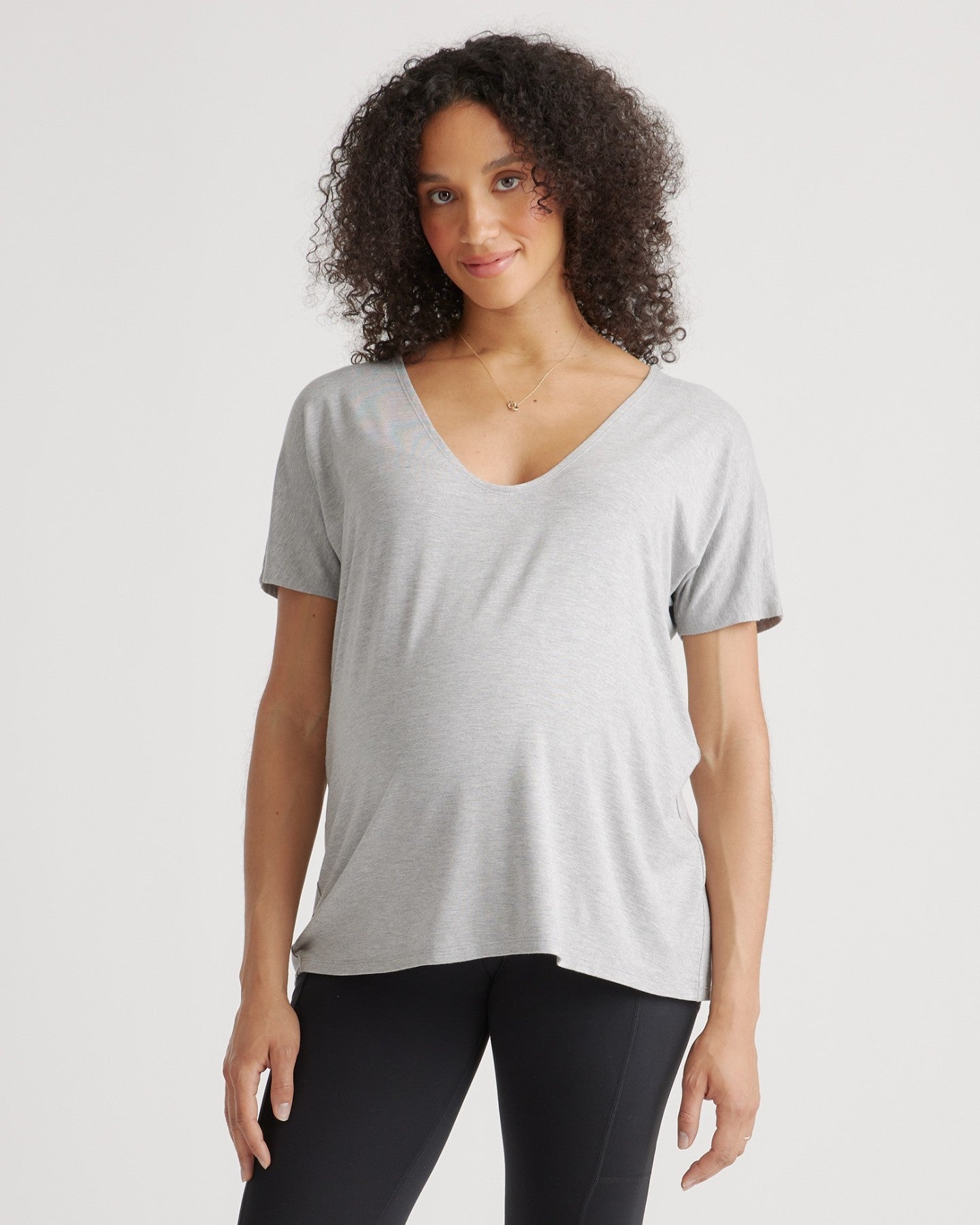 Bamboo Jersey Maternity V-Neck Tee 2-Pack