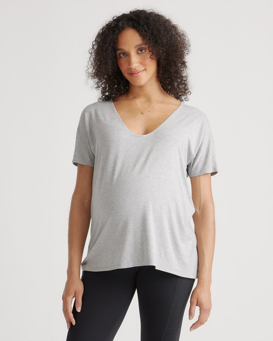 Bamboo Jersey Maternity V-Neck Tee 2-Pack