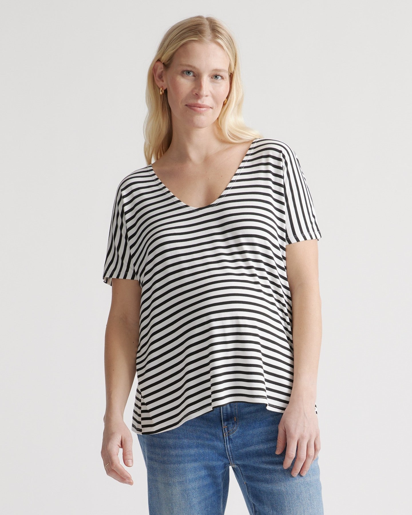 Bamboo Jersey Maternity V-Neck Tee 2-Pack
