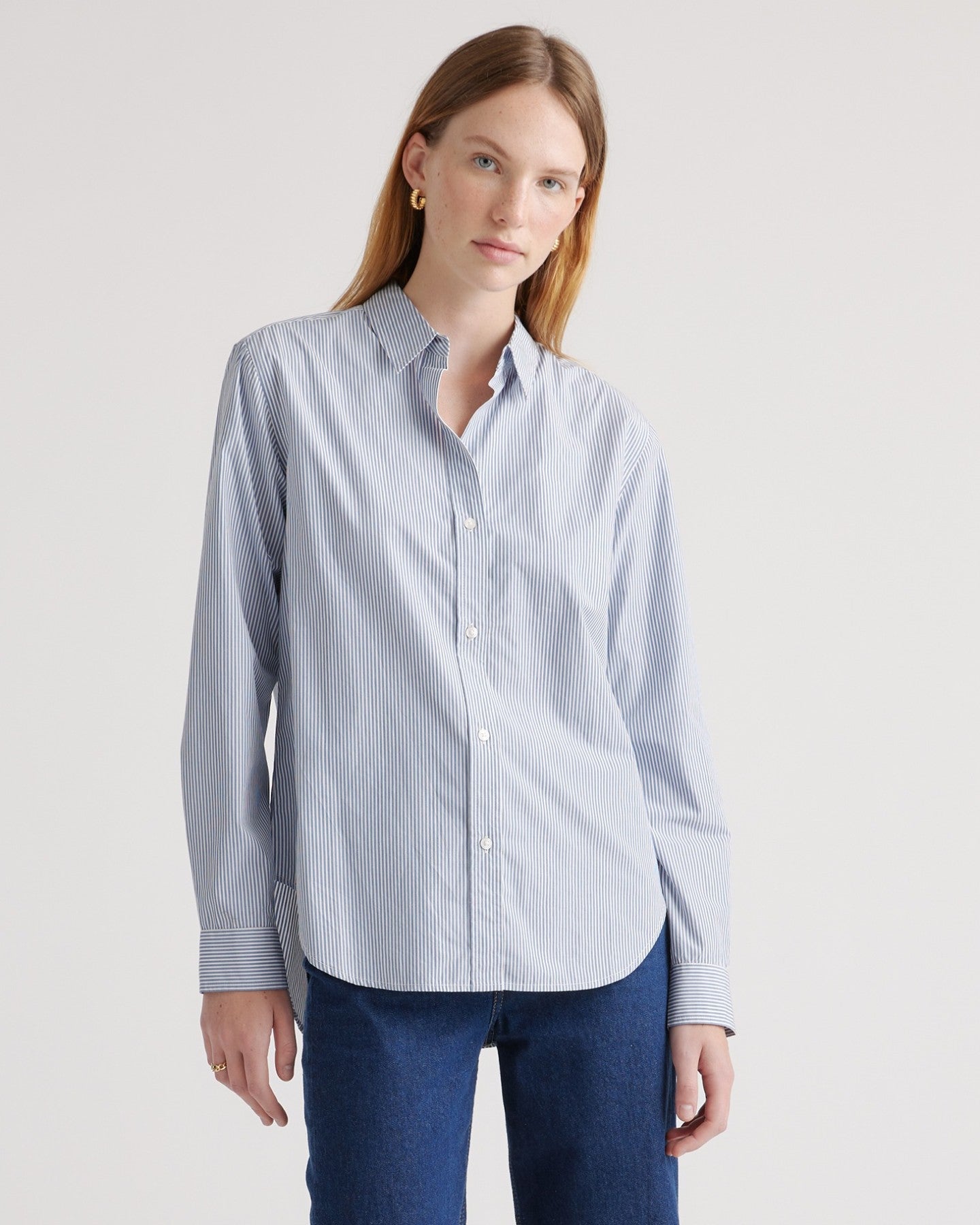 100% Organic Cotton Poplin Long Sleeve Shirt
