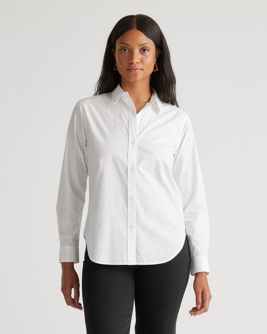 100% Organic Cotton Poplin Long Sleeve Shirt